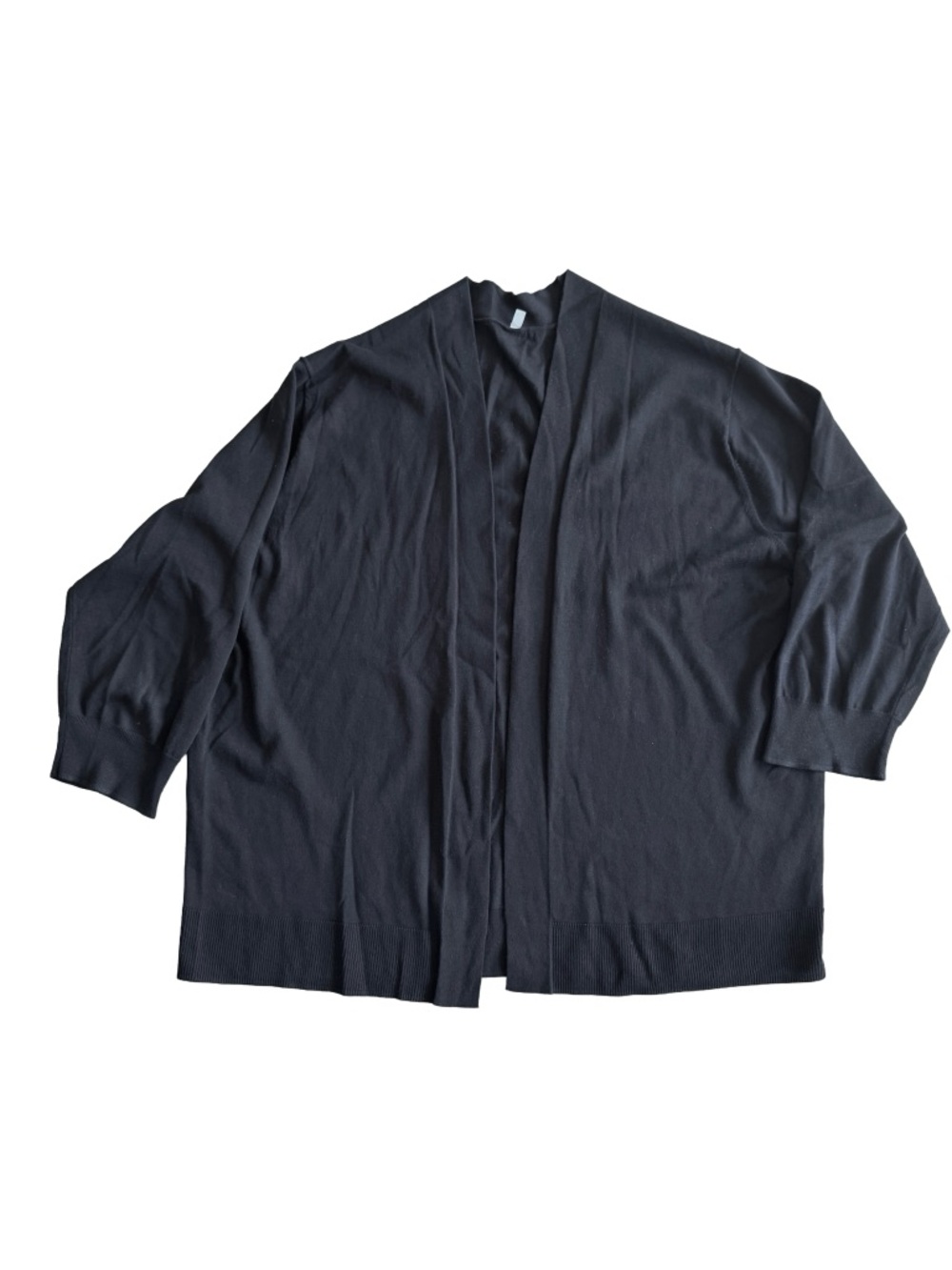 Muji Black Open-Front Lightweight Cardigan XXL